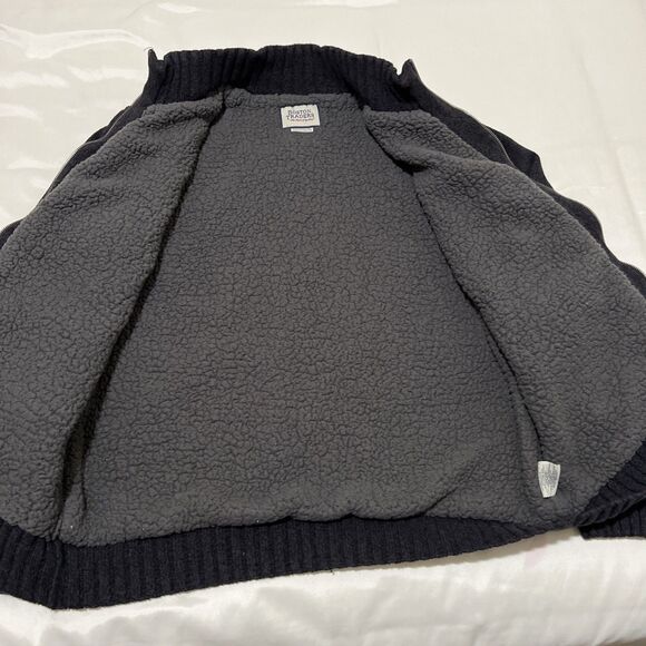 Boston Traders Cardigan Sweater Mens XL Gray Cable Knit Sherpa Lined Heavyweight - Picture 4 of 8